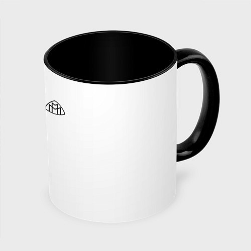 Кружка цветная Maybach: B&W / 3D-Белый + черный – фото 1