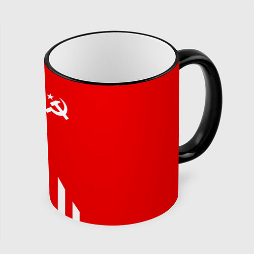 Кружка цветная USSR: Red Sport / 3D-Черный кант – фото 1
