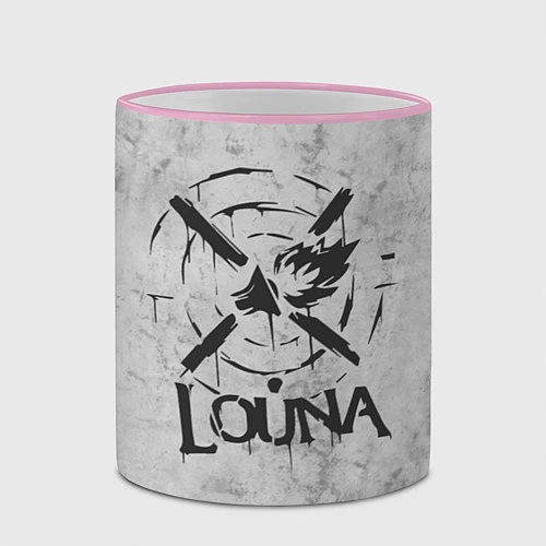 Кружка цветная Louna: Сделай громче / 3D-Розовый кант – фото 2