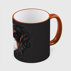Кружка 3D Cavalier King Charles, цвет: 3D-оранжевый кант