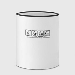 Кружка 3D Sarcasm хим элемент надпись, цвет: 3D-черный кант — фото 2