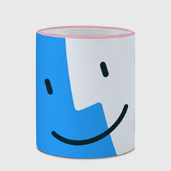 Кружка 3D Mac OS Smile, цвет: 3D-розовый кант — фото 2