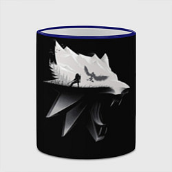 Кружка 3D Волк Ведьмака, цвет: 3D-синий кант — фото 2