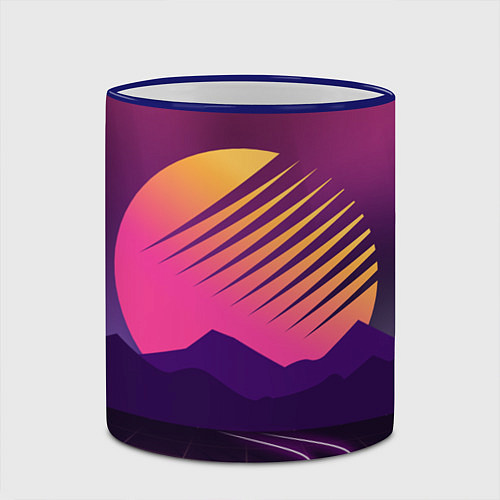 Кружка цветная Digital Sun / 3D-Синий кант – фото 2
