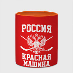 Кружка 3D Россия: Красная машина, цвет: 3D-белый + оранжевый — фото 2