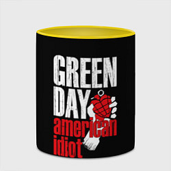 Кружка 3D Green Day: American Idiot, цвет: 3D-белый + желтый — фото 2