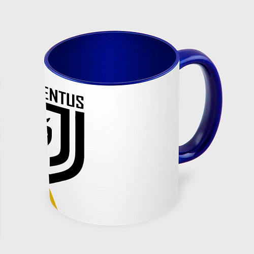 Кружка цветная FC Juventus: Football Point / 3D-Белый + синий – фото 1