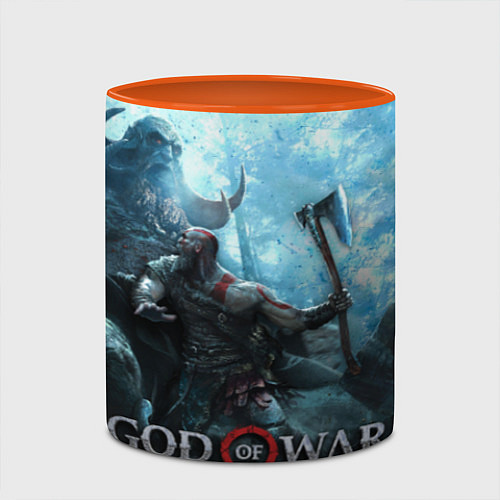 Кружка цветная God of War: Dynasty / 3D-Белый + оранжевый – фото 2