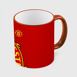 Кружка 3D FC Man United: Red Exclusive, цвет: 3D-оранжевый кант