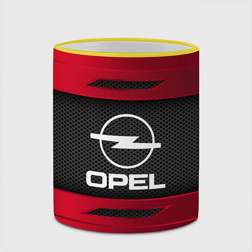Кружка цветная Opel Sport / 3D-Желтый кант – фото 2