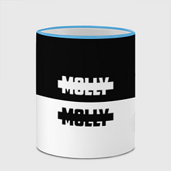 Кружка 3D Molly: Black & White, цвет: 3D-небесно-голубой кант — фото 2