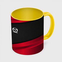Кружка 3D Mazda: Red Sport, цвет: 3D-белый + желтый
