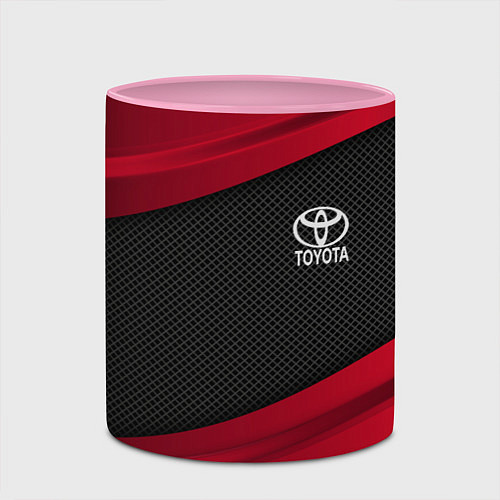 Кружка цветная Toyota: Red Sport / 3D-Белый + розовый – фото 2