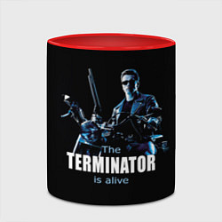 Кружка 3D Terminator: Is alive, цвет: 3D-белый + красный — фото 2