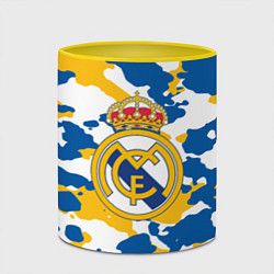 Кружка 3D Real Madrid: Camo, цвет: 3D-белый + желтый — фото 2