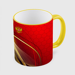 Кружка 3D RUSSIA SPORT: Gold Collection, цвет: 3D-желтый кант