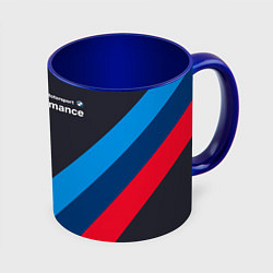Кружка 3D BMW M Performance, цвет: 3D-белый + синий
