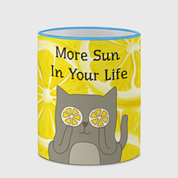 Кружка 3D More Sun In Your Life, цвет: 3D-небесно-голубой кант — фото 2