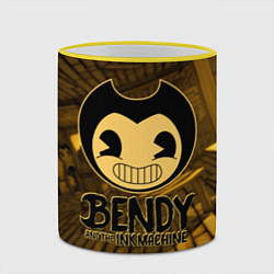 Кружка 3D Black Bendy, цвет: 3D-желтый кант — фото 2