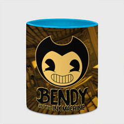 Кружка 3D Black Bendy, цвет: 3D-белый + небесно-голубой — фото 2