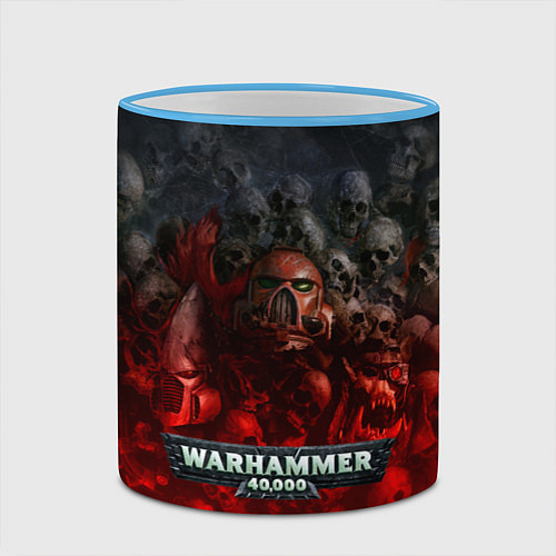 Кружка цветная Warhammer 40000: Dawn Of War / 3D-Небесно-голубой кант – фото 2