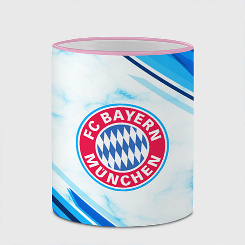 Кружка цветная Bayern Munchen / 3D-Розовый кант – фото 2