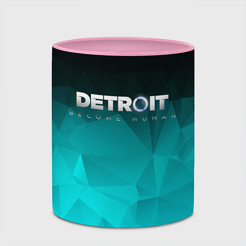 Кружка цветная Detroit: Become Human / 3D-Белый + розовый – фото 2
