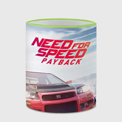 Кружка 3D Need for Speed: Payback, цвет: 3D-светло-зеленый кант — фото 2