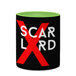 Кружка 3D Scarlxrd Logo, цвет: 3D-белый + светло-зеленый — фото 2