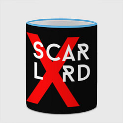 Кружка 3D Scarlxrd Logo, цвет: 3D-небесно-голубой кант — фото 2