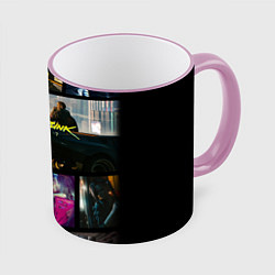 Кружка 3D Cyberpunk 2077: Stories, цвет: 3D-розовый кант