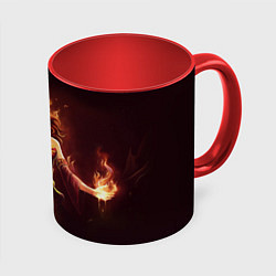 Кружка 3D Lina: Hell Flame, цвет: 3D-белый + красный