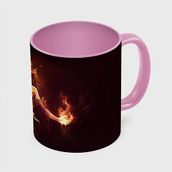 Кружка 3D Lina: Hell Flame, цвет: 3D-белый + розовый