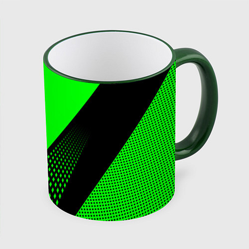 Кружка цветная Alpinism: Acid Green / 3D-Зеленый кант – фото 1