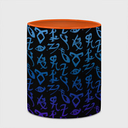 Кружка 3D Blue Runes, цвет: 3D-белый + оранжевый — фото 2