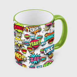 Кружка 3D Pop art Fashion, цвет: 3D-светло-зеленый кант