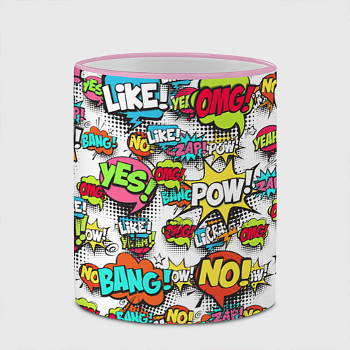 Кружка цветная Pop art Fashion / 3D-Розовый кант – фото 2