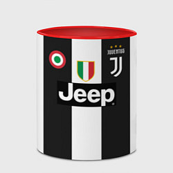 Кружка 3D FC Juventus 18-19, цвет: 3D-белый + красный — фото 2