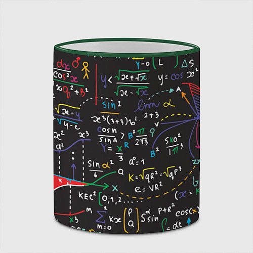 Кружка цветная Math / 3D-Зеленый кант – фото 2