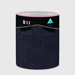 Кружка 3D Detroit: COP 911, цвет: 3D-розовый кант — фото 2