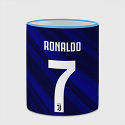 Кружка 3D Ronaldo 7: Blue Sport, цвет: 3D-небесно-голубой кант — фото 2