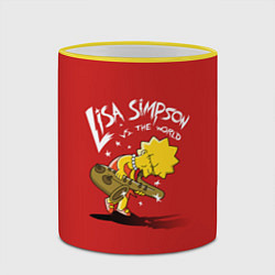 Кружка 3D Lisa Simpson, цвет: 3D-желтый кант — фото 2