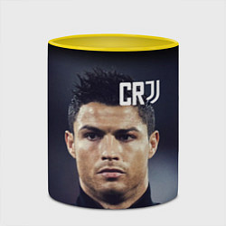 Кружка 3D RONALDO CR7, цвет: 3D-белый + желтый — фото 2