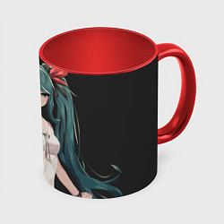 Кружка 3D Hatsune Miku, цвет: 3D-белый + красный