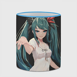 Кружка 3D Hatsune Miku, цвет: 3D-небесно-голубой кант — фото 2