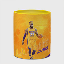 Кружка 3D LeBron James: NBA Star, цвет: 3D-белый + желтый — фото 2