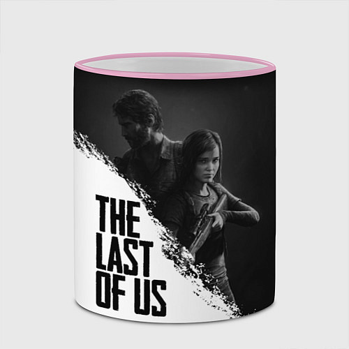 Кружка цветная The Last of Us: White & Black / 3D-Розовый кант – фото 2