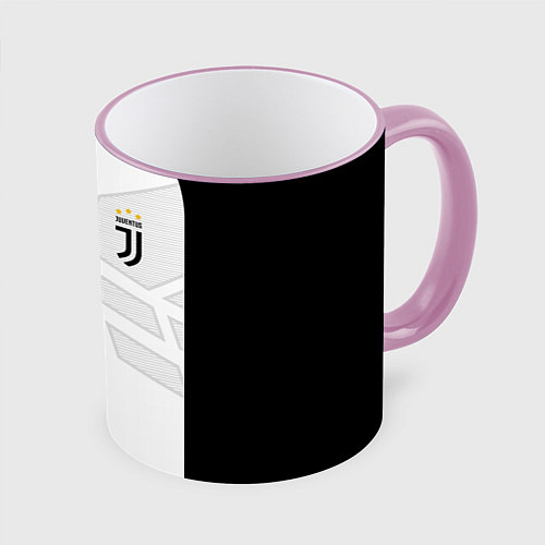 Кружка цветная JUVENTUS SPORT / 3D-Розовый кант – фото 1