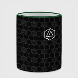 Кружка 3D Linkin Park: Black Carbon, цвет: 3D-зеленый кант — фото 2
