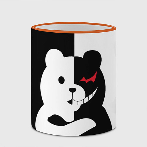 Кружка цветная Monokuma Drae / 3D-Оранжевый кант – фото 2